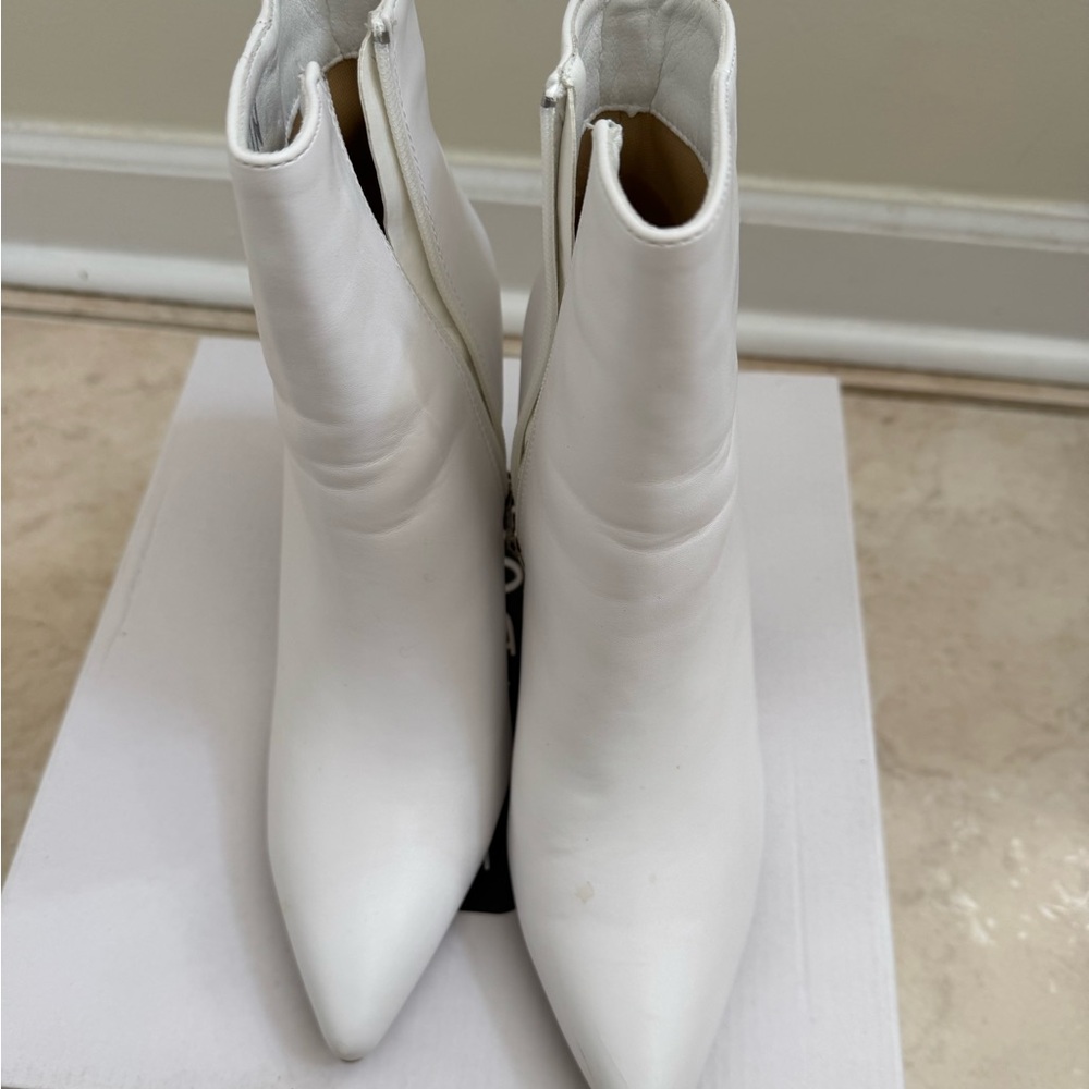 SHEIN Chic White Ankle Booties